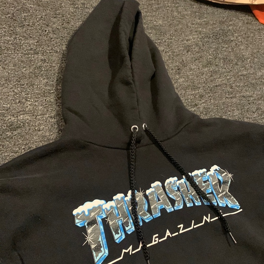 Thrasher Ice Black Hoodie New Without Tags